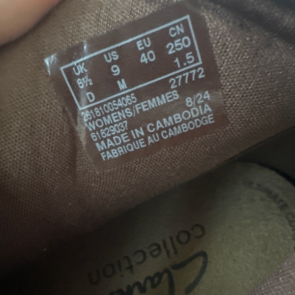 NEW Clarks Collection Brown Leather Ankle Boots Comfort Booties Womens 9 - Picture 9 of 11